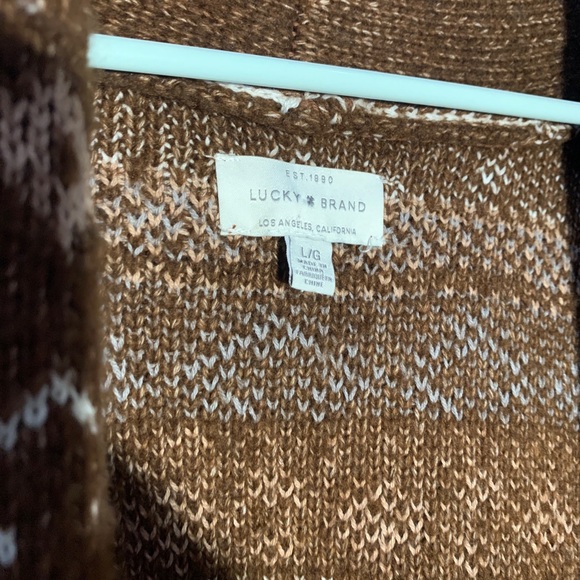 Lucky Brand Western Southwest belted Cardigan Sweater Sz L - Picture 4 of 10